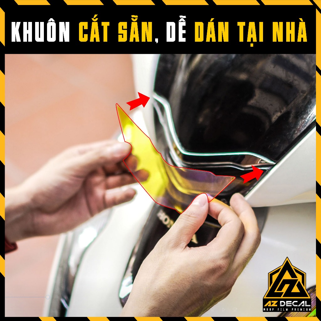 Tem Dán Chóa Đèn Xe Máy Đen Khói | Decal Dán Đèn Nhiều Loại Xe Wave SH Vespa Air Blade ...