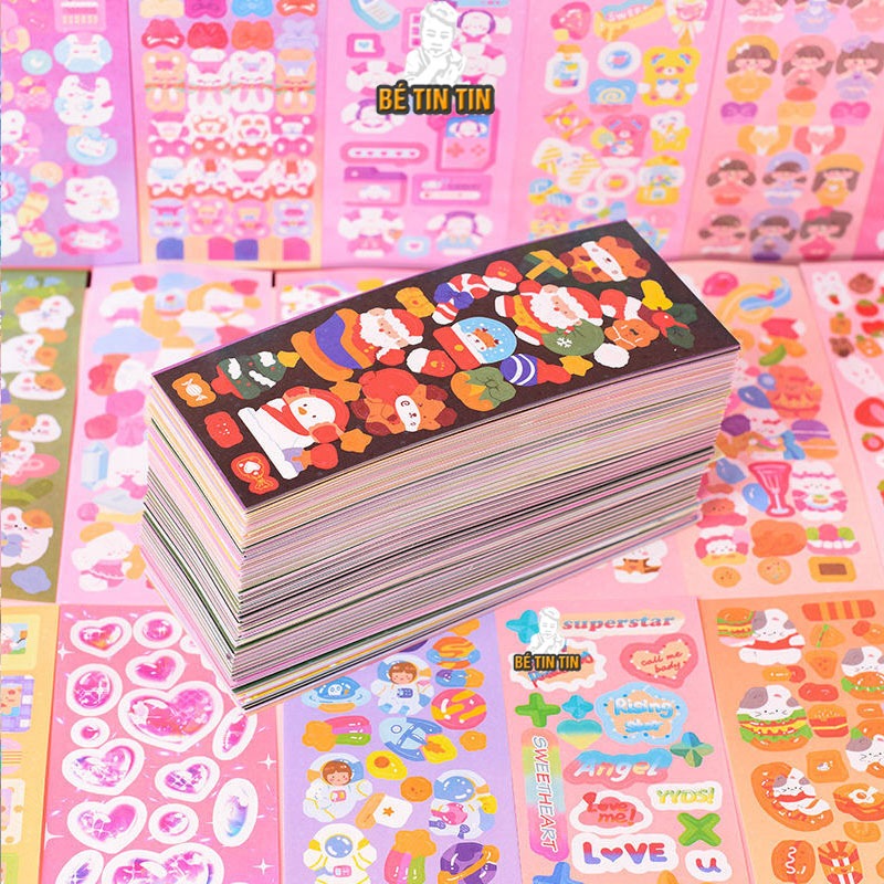 Combo Miếng Dán Trang Trí Sticker Đáng Yêu Cho Sổ Ghi Kế Hoạch Nhật Ký - Miếng Dán Sticker Cho Bé