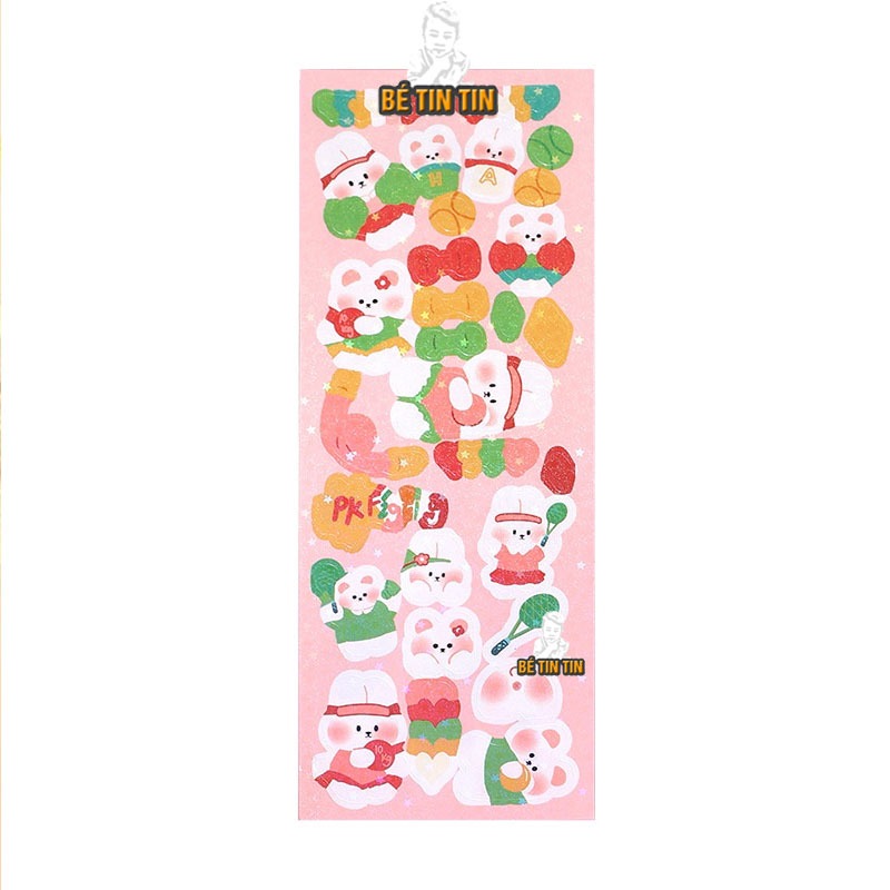 Combo Miếng Dán Trang Trí Sticker Đáng Yêu Cho Sổ Ghi Kế Hoạch Nhật Ký - Miếng Dán Sticker Cho Bé