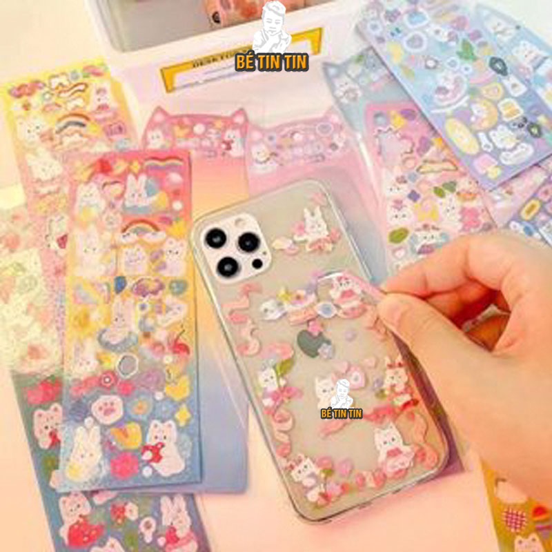Combo Miếng Dán Trang Trí Sticker Đáng Yêu Cho Sổ Ghi Kế Hoạch Nhật Ký - Miếng Dán Sticker Cho Bé