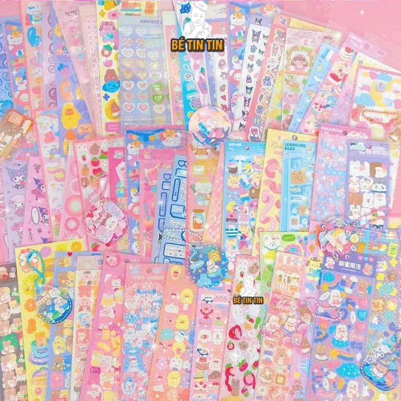 Combo Miếng Dán Trang Trí Sticker Đáng Yêu Cho Sổ Ghi Kế Hoạch Nhật Ký - Miếng Dán Sticker Cho Bé