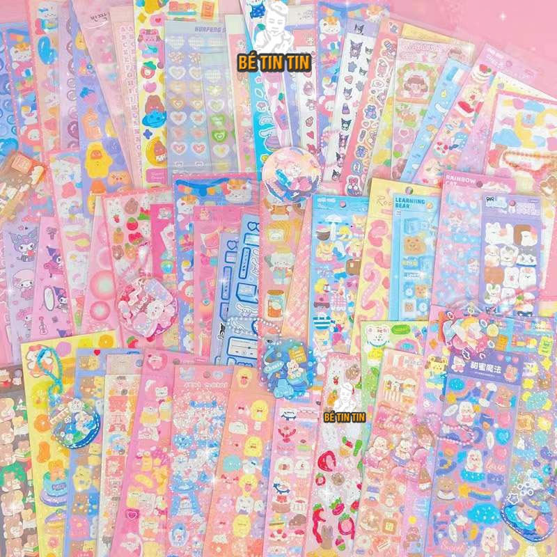 Combo Miếng Dán Trang Trí Sticker Đáng Yêu Cho Sổ Ghi Kế Hoạch Nhật Ký - Miếng Dán Sticker Cho Bé