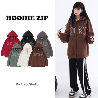 Áo Hoodie Zip JUMP Chữ Thêu 100% Cotton, Áo Hoodie Mũ Rộng Mẫu Mới 2023 Fredo Menwear