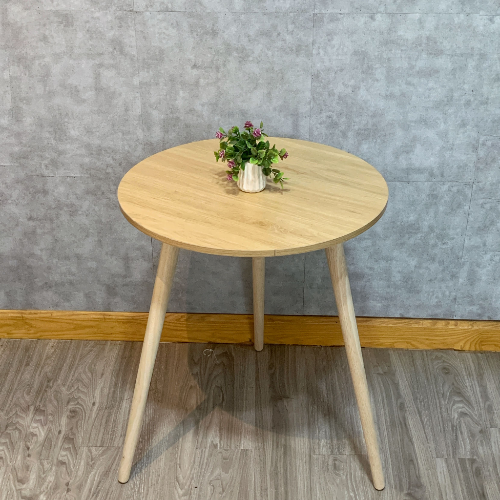 Bàn Ăn Bằng Gỗ Hình Tròn Bàn Cafe Bàn Ăn Vặt Chân Cao