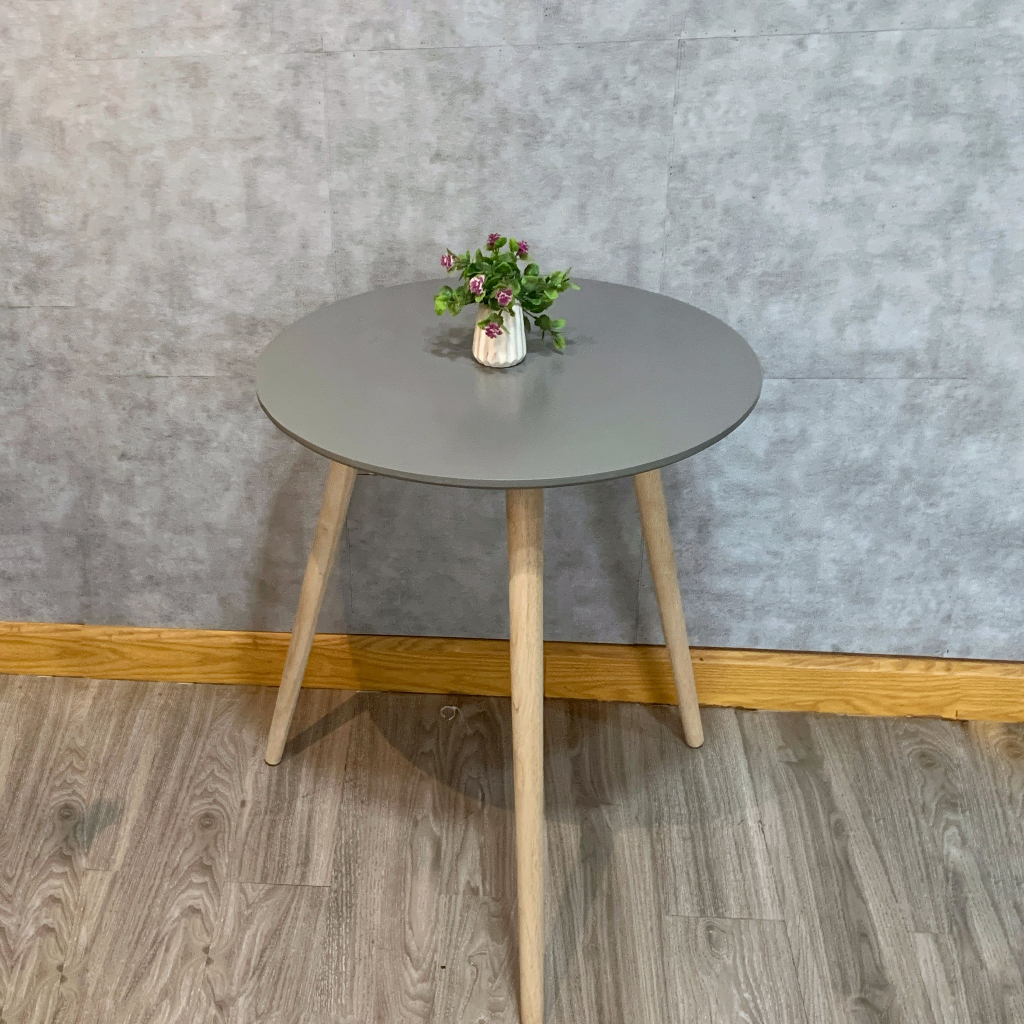 Bàn Ăn Bằng Gỗ Hình Tròn Bàn Cafe Bàn Ăn Vặt Chân Cao