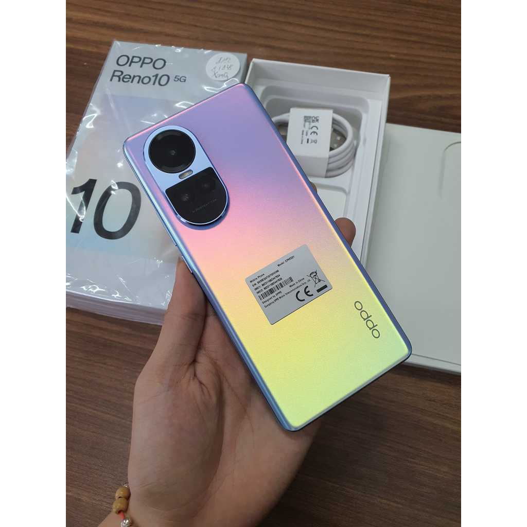 Điện thoại Oppo Reno 10 Ram 8/256GB Pin 5000mAh Chip dimensity 7050 5g - Fullbox Đủ Phụ kiện