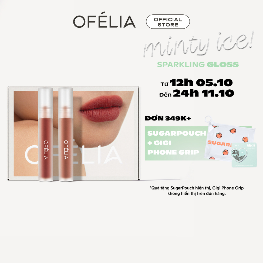 Combo 2 son kem OFÉLIA Uncovered Lip Mousse Chapter 02 (2x4.3g)