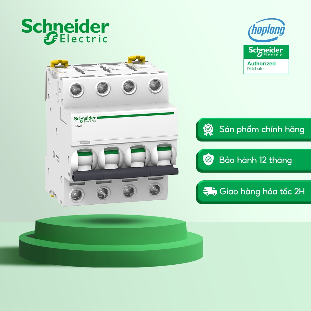 Cầu dao tự động A9F74432 Schneider - Acti9 iC60N, 4P, 32A, 6kA