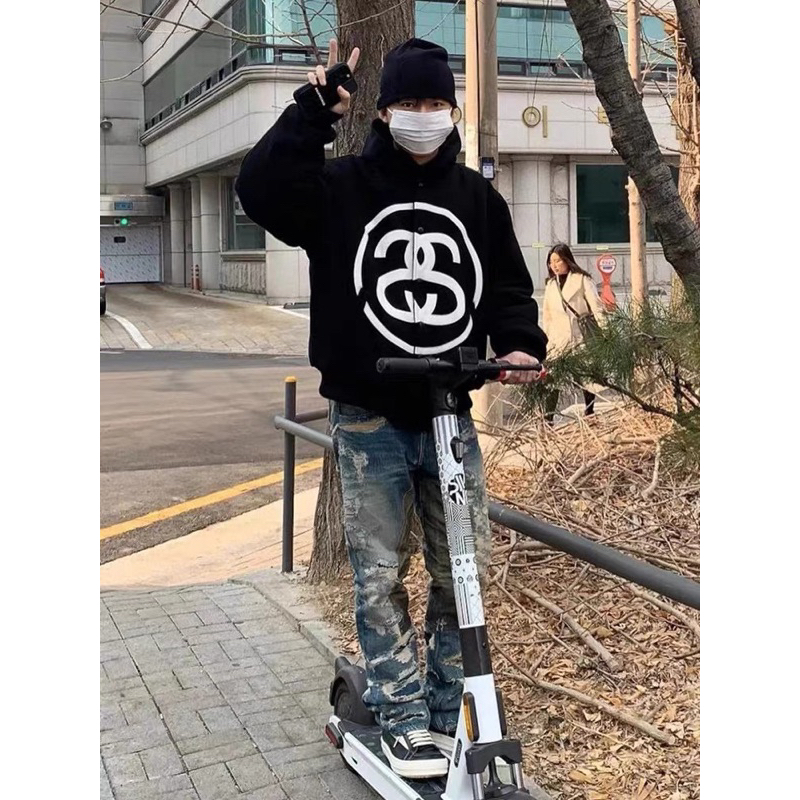 Bomber Varsity Stussy Thêu Logo - mytu.store