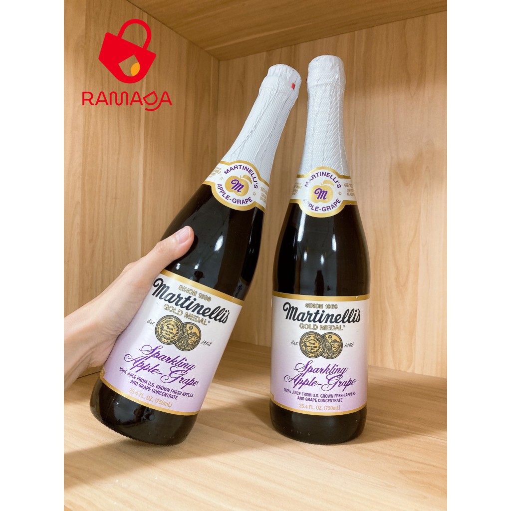Nước ép táo nho nguyên chất lên men có ga  Martinellis Apple Grape Cider 250ml