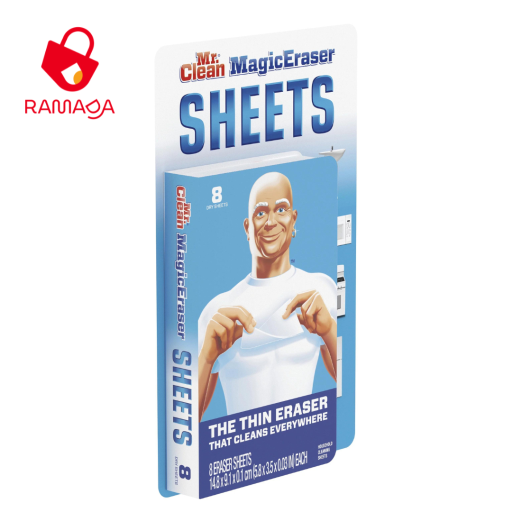 Miếng Chùi Rửa Đa Năng Magic Eraser Sheets 8 Tờ Mr. Clean