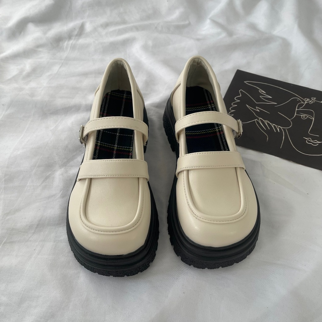 Giày Búp Bê đế cao có quai Vintage Pong Shoes - FULL BOX - Mã 1527