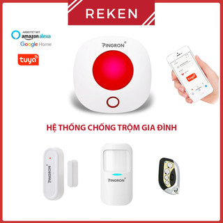 Báo động chống trộm wifi, Hệ thống chống gia đình, Báo động chống trộm, Chuông báo động gắn cửa Pingron S016T