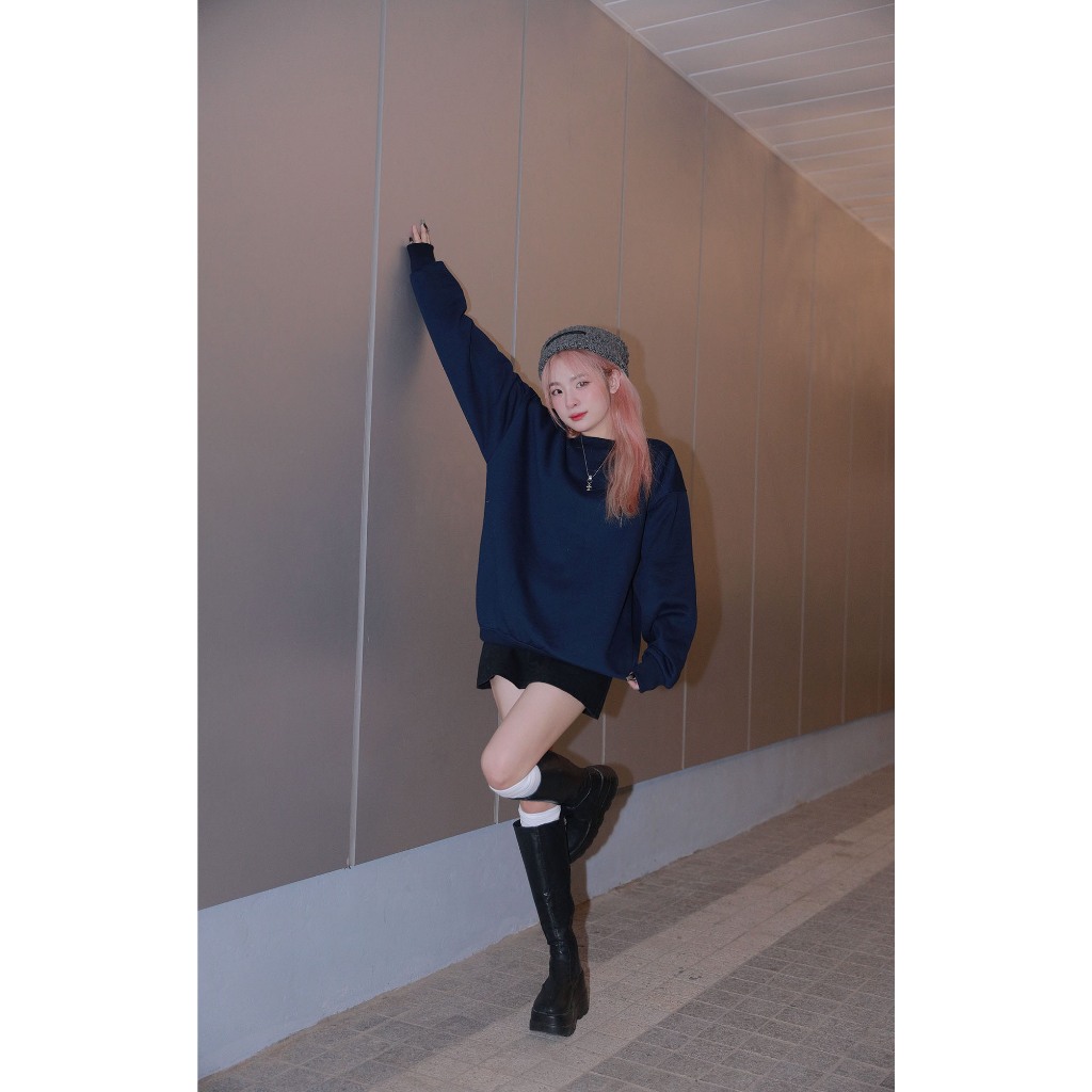 Áo SWEATER nỉ Bông TRƠN C0 - TACAT UNISEX nam nữ LOCAL BRAND