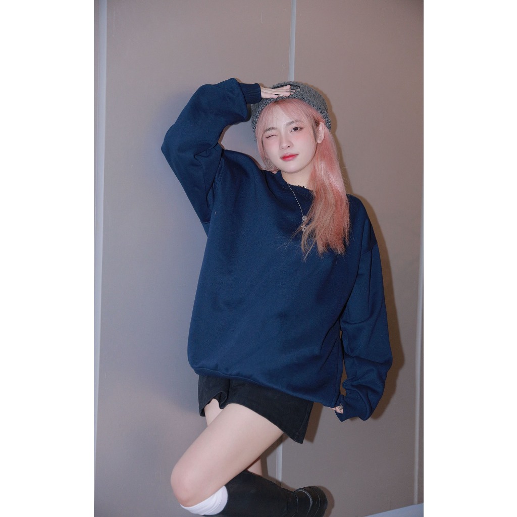 Áo SWEATER nỉ Bông TRƠN C0 - TACAT UNISEX nam nữ LOCAL BRAND