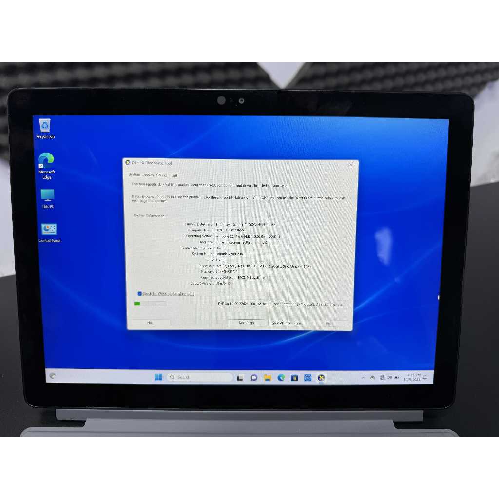 Laptop Dell Latitude 7200 2 in 1 i5/16GB/256GB 12.3-Inch Full HD cảm ứng tách rời phím