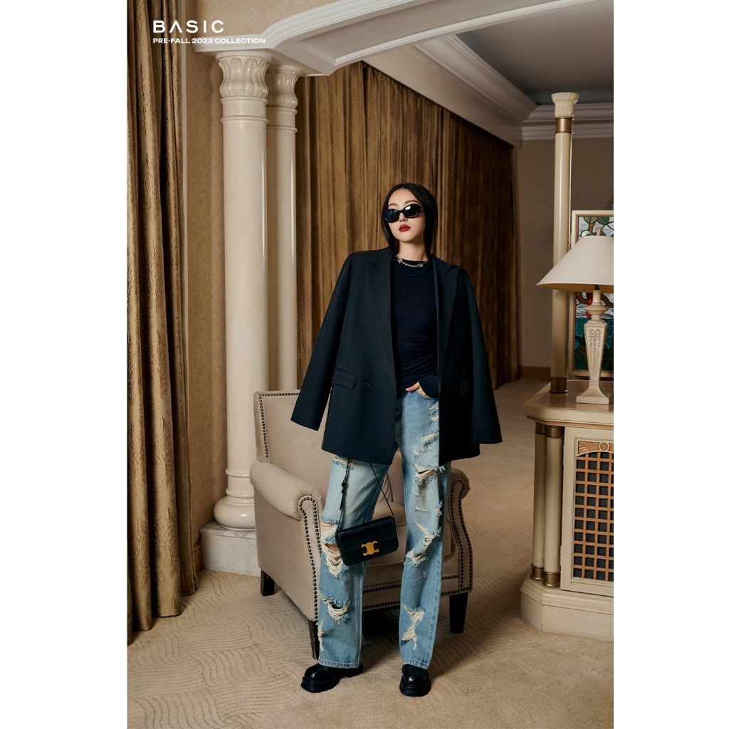 Áo blazer tay dài BASIC ASHE BLAZER