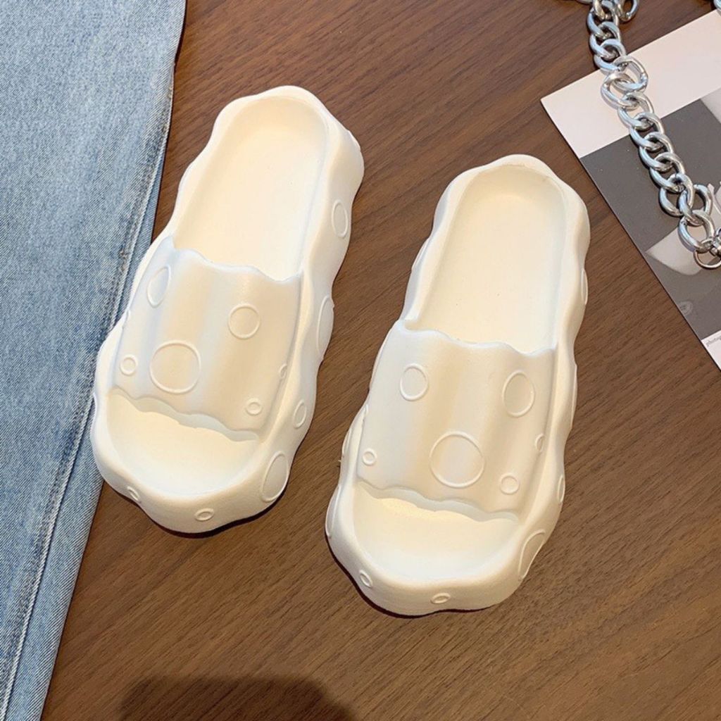 Dép bánh mì nữ họa tiết bọt biển đế cao 5cm siêu nhẹ siêu êm TB2983