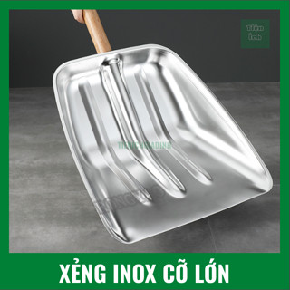 Xẻng Xúc Inox Cỡ Lớn Làm Từ Thép Không Rỉ Độ Dày 1,1MM Chiều Rộng 37cm