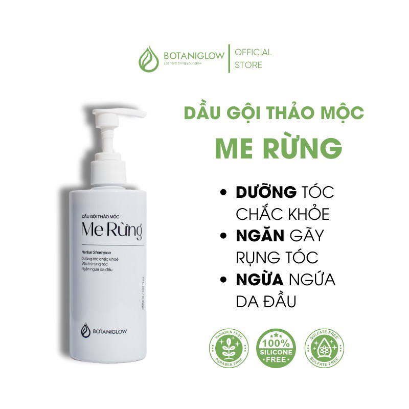 Dầu Gội Thảo Mộc Me Rừng Giảm Rụng Tóc, Ngừa Ngứa Da Đầu BOTANIGLOW 300ml