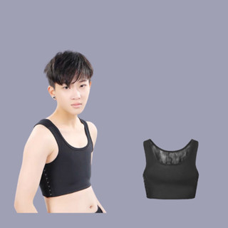 [CÓ SẴN] Áo Nịt Ngực Tomboy, Áo Bó Ngực Cho Nam Không Viền Ba Lỗ Ngắn (Có Che Tên Sản Phẩm)
