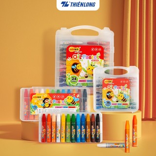 Bút sáp dầu Thiên Long Colokit 12/18/24 màu - Màu sáp tươi sáng ít mùi, an toàn cho trẻ nhỏ tô màu vẽ tranh