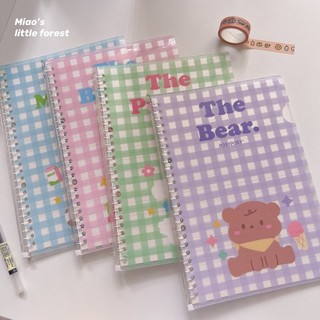 Sổ còng A5 B5 MIAO'S LITTLE FOREST binder 20 26 lỗ bìa nhựa lưu trữ đa năng kèm giấy kẻ ngang ghi chép take note MNB2207