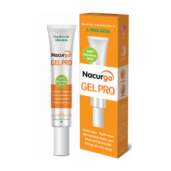 Nacurgo Gel - Giảm thâm sẹo, ngăn ngừa mụn