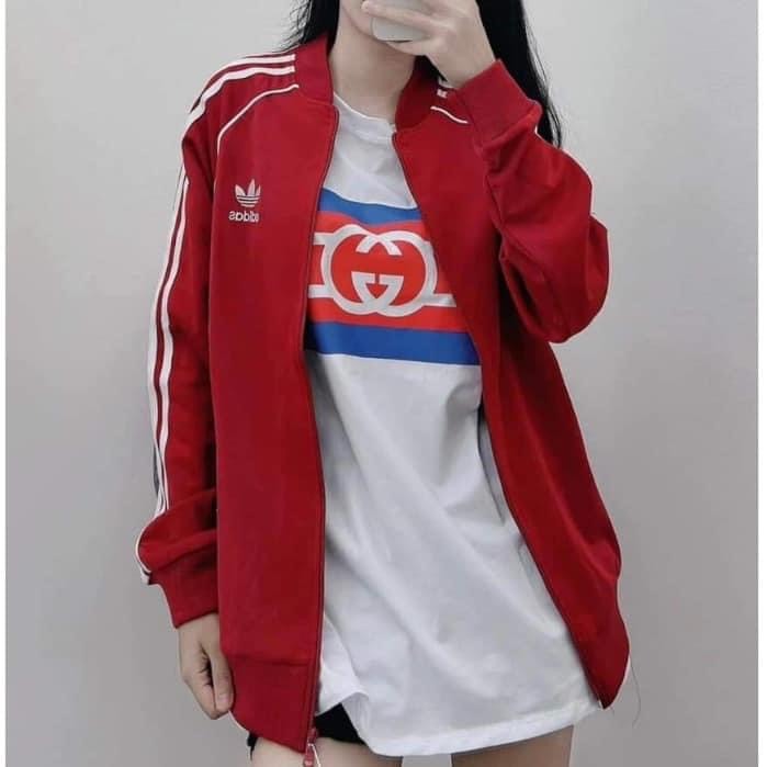 Áo Khoác adidas 3 Sọc Trắng Kẻ Tay Thêu Trước Ngực - Áo Khoác Nam Nữ Phong cách trẻ Hot Trend