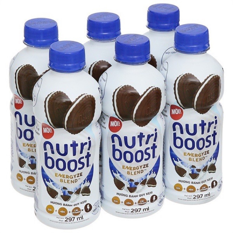 Thùng 24 Chai Sữa Nutriboost Thế Hệ Mới Hương Cam/ Hương Dâu / Hương Bánh Quy Kem