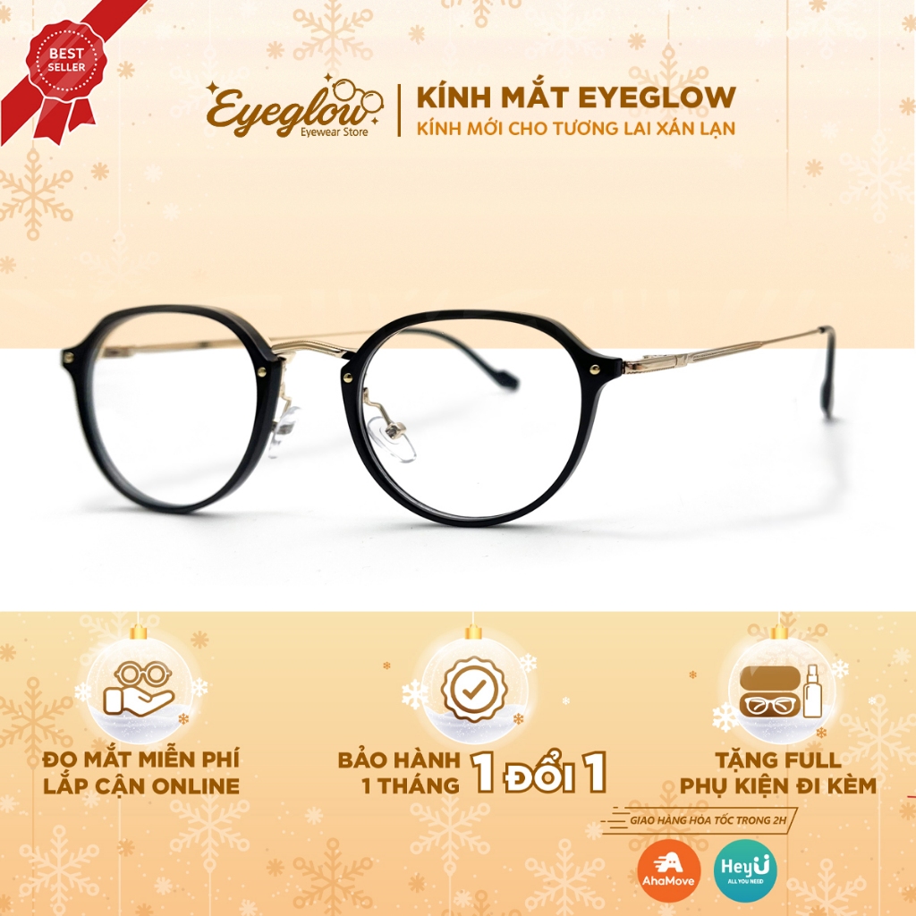 Gọng kính cận loạn Eyeglow chất liệu cao cấp phù hợp với mọi gương mặt tròng kính chống ánh sáng xanh EG9532