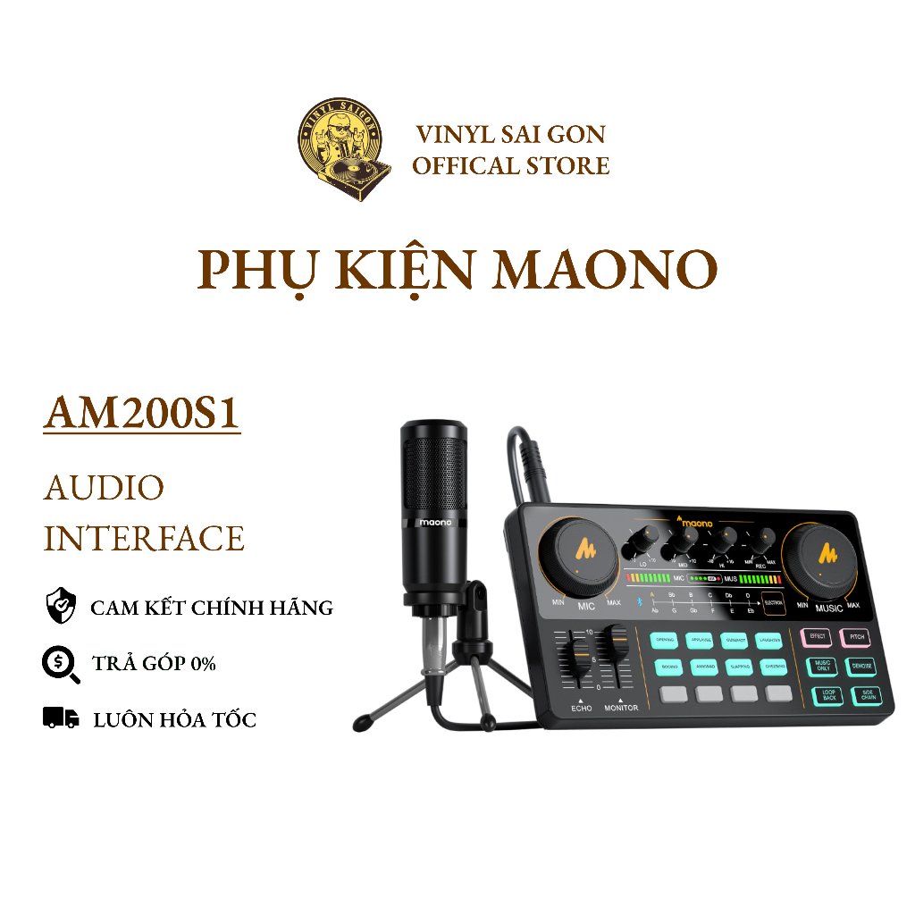 Combo Livestream Maono AM200S1 Audio Interface - Bảo Hành 12 Tháng