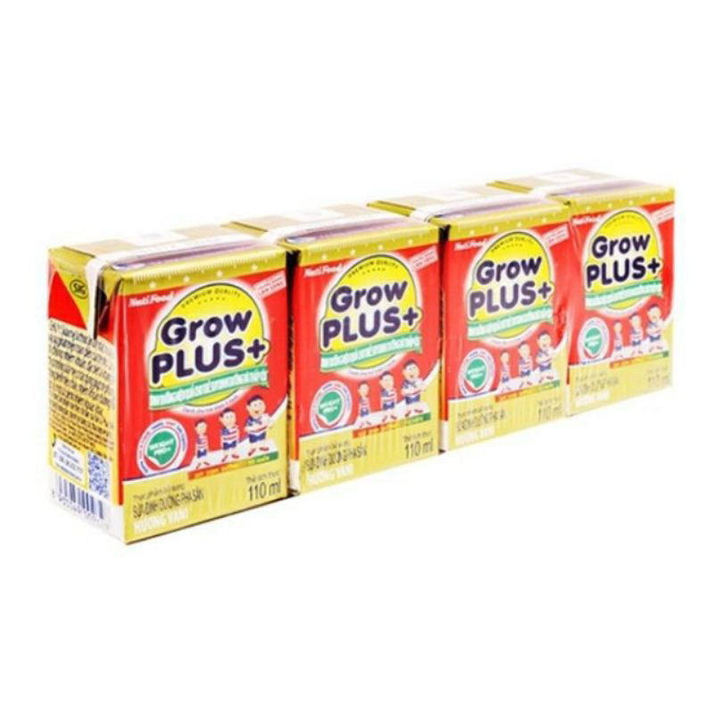 Lốc NutiFood Grow plus+ đỏ 4 hộp 110ml