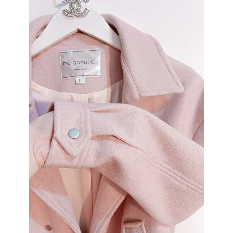 Blazer croptop dạ hồng pastel