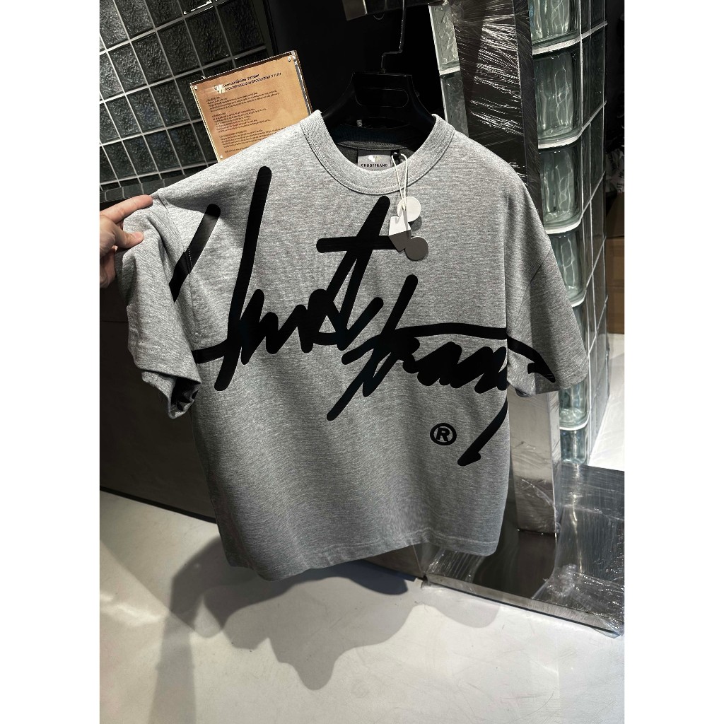 ÁO THUN Boxy cukie, trắng LS Short Tee CHUOTTRANG