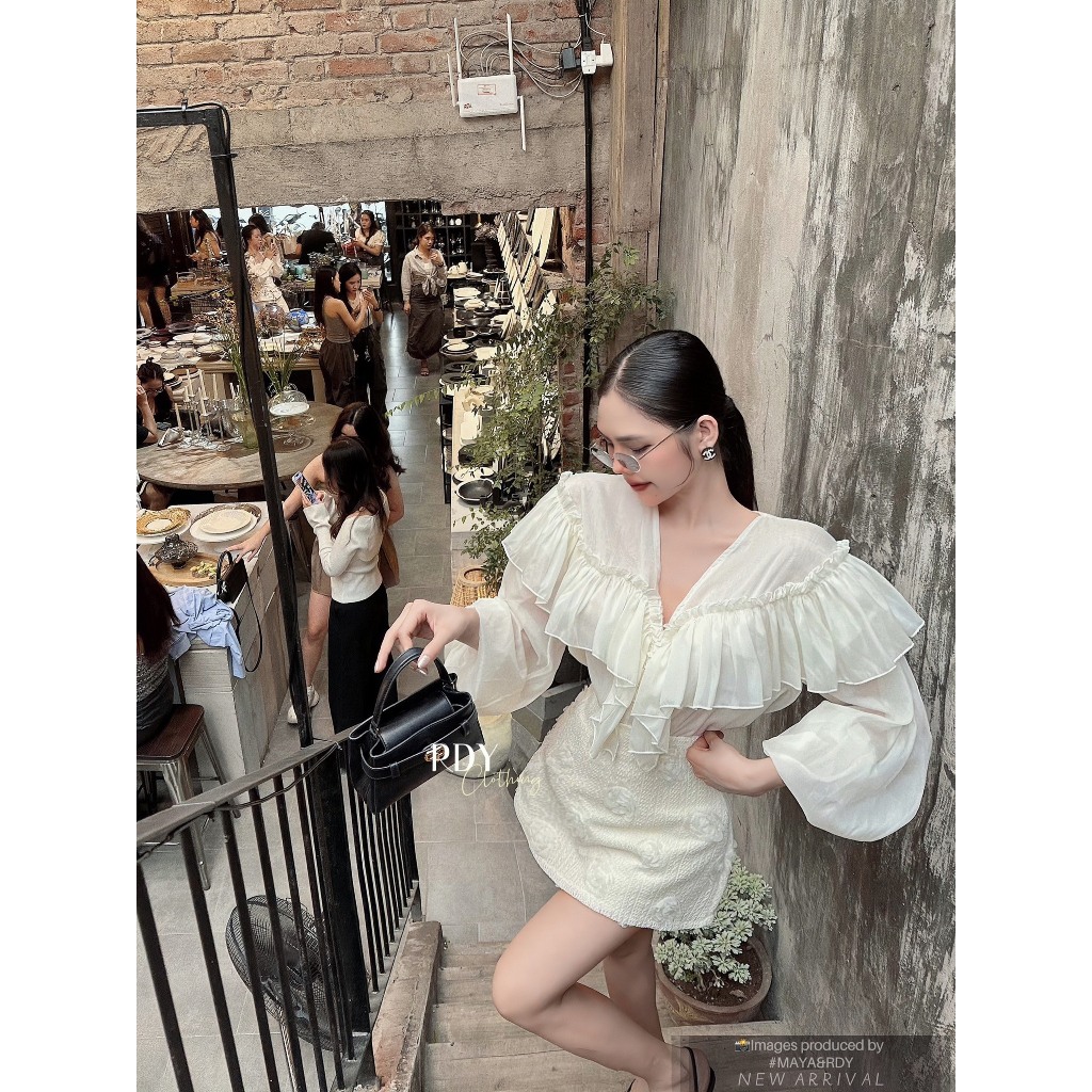 Siêu phẩm sét sơ mi tơ bèo mix chân váy ren hoa DN981