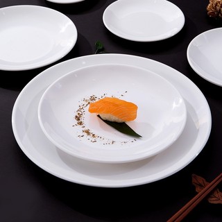 Đĩa nhựa tròn phẳng phíp melamine Superware màu trắng Size lớn