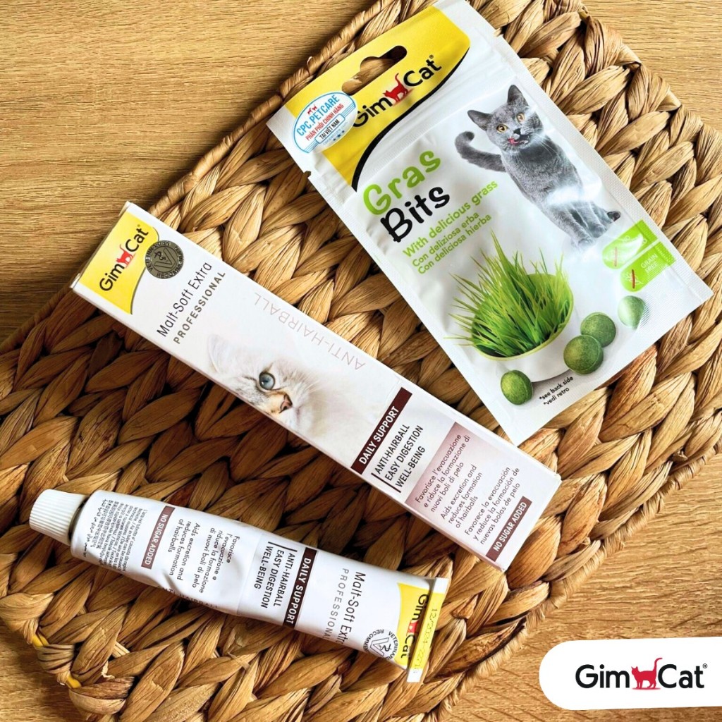 𝟓 𝑽𝒊𝒆̂𝒏 cỏ mèo tiêu búi lông Gimcat Grass Bits