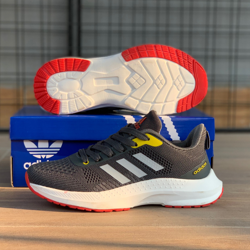 Giày Sneaker nam chuyên chạy bộ, Giày thể thao nam màu ghi đen