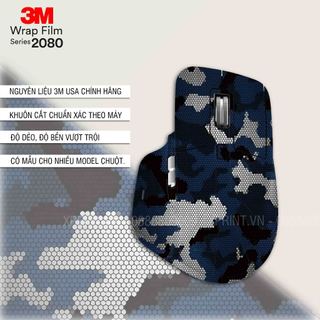 Miếng dán skin 3m mẫu camo xanh trắng cho chuột logitech mx2/ mx3...