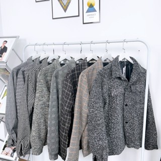 Áo Sơ Mi Nam Dạ Tweed Hai Lớp Premium Cao Cấp Hot Trend Unisex Chất Vải Dày Đẹp Mr Smile 99 Shop