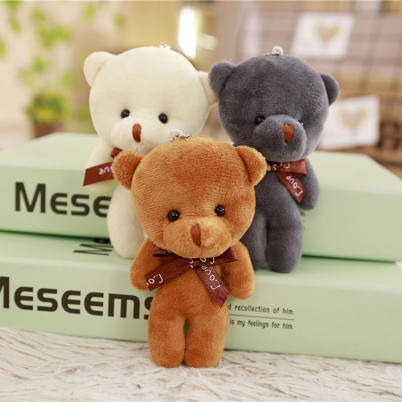 Móc Khóa Gấu Bông Mini, Chất Liệu PP Cotton Mềm Mịn Dễ Thương Phù Hợp Treo Balo, Chìa Khóa, Túi Xách