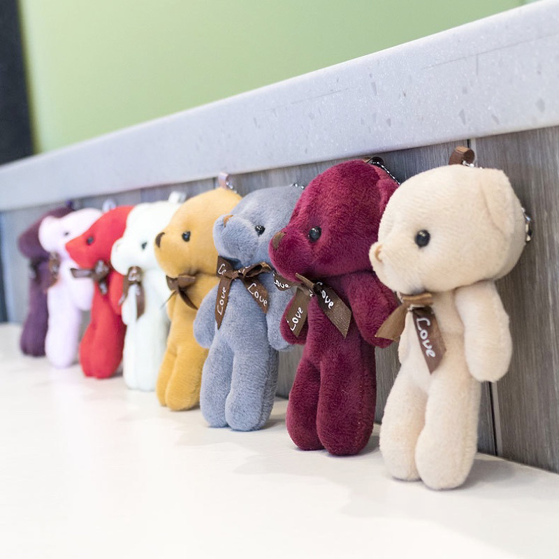 Móc Khóa Gấu Bông Mini, Chất Liệu PP Cotton Mềm Mịn Dễ Thương Phù Hợp Treo Balo, Chìa Khóa, Túi Xách