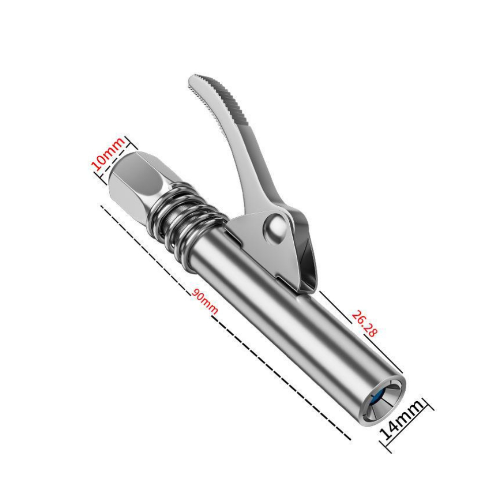 Đầu bơm mỡ bò 2 cánh 6 chấu chất liệu thép không rỉ đầu kẹp bơm mỡ 6li 8li 10li 12li dùng cho các loại bơm mỡ bò