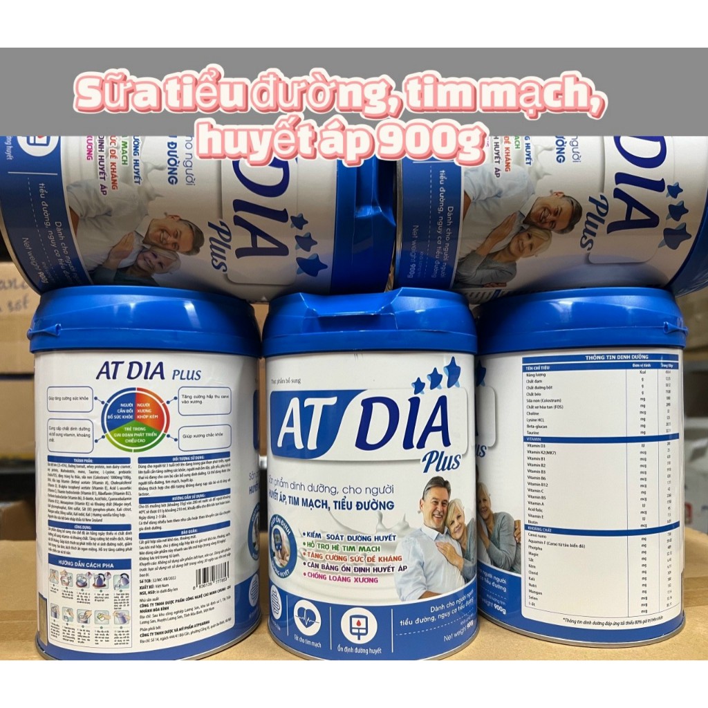 Sữa bổ sung vitamin và khoáng chất cho người bị tiểu đường AT-DÍA PLUS