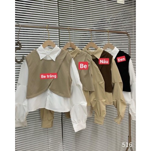 Set 2 món áo sơ mi mix gile nỉ tăm - Retrostyle.vn - Set2monSmkemGL051_P7K4