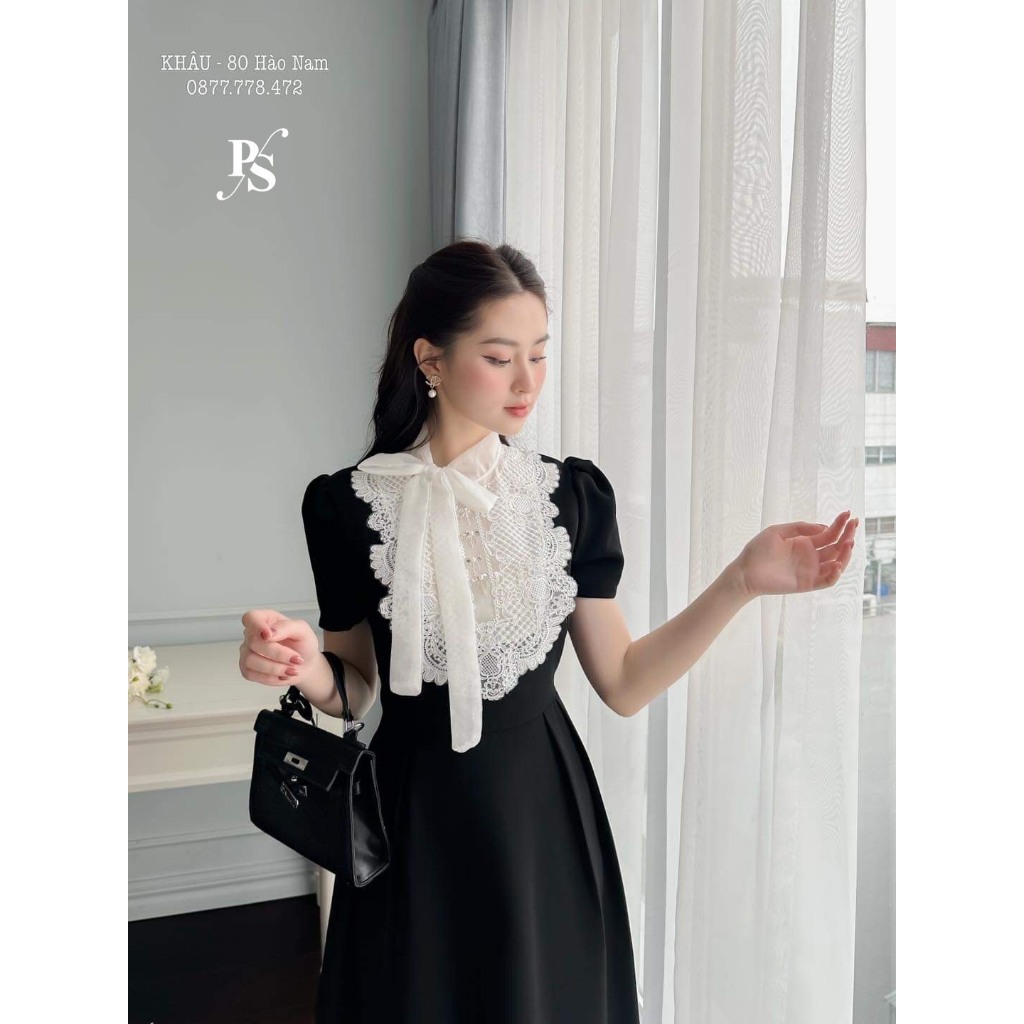 Mã V210 váy tuyết mưa phối ren kèm tang