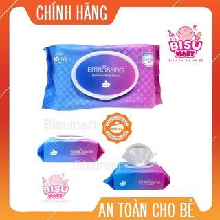 Khăn ướt Wesser Vải 3D cao cấp không mùi 80 tờ MẪU MỚI