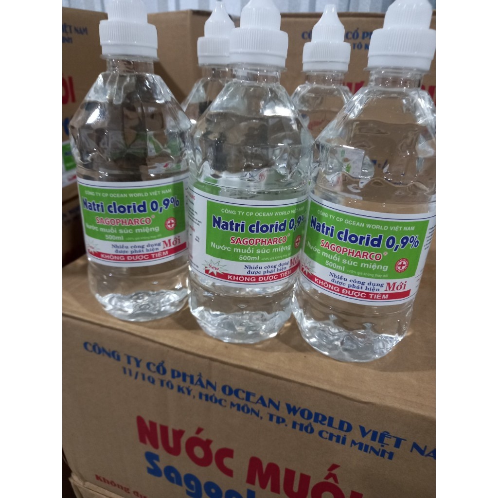 THÙNG Nước Muối Sinh Lý Sagopharco Natriclorid 0.9%