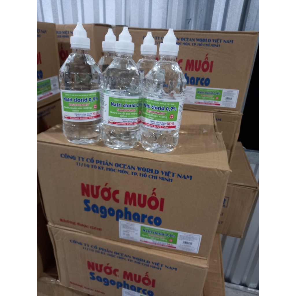 THÙNG Nước Muối Sinh Lý Sagopharco Natriclorid 0.9%